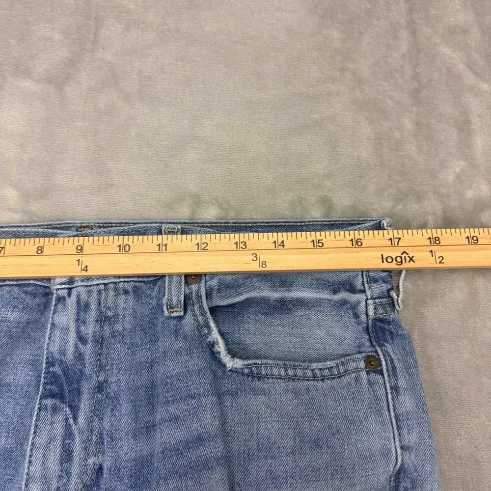 Hollister Mens‎ Skinny Jeans Light Wash Distressed Denim W32 L34 (meas 34x33)